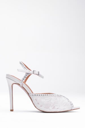 Mary Kristal Taşlı Dantel Kadın Ayakkabı