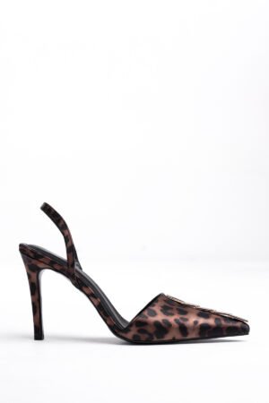 Mary Saten Kumaşlı İnce Bantlı Kadın Sandalet