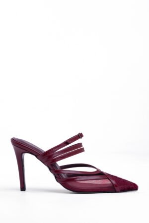 Mary Tüy Detaylı Abiye Topuklu Ayakkabı